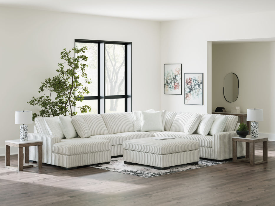 Stupendous - 5-Piece Sectional With LAF Corner Chaise - Alloy