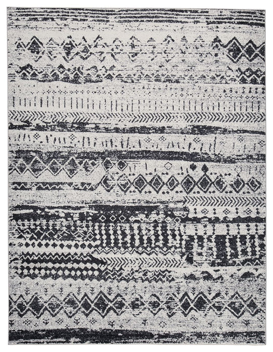 Devman - Black / Cream / Gray - Washable Medium Rug