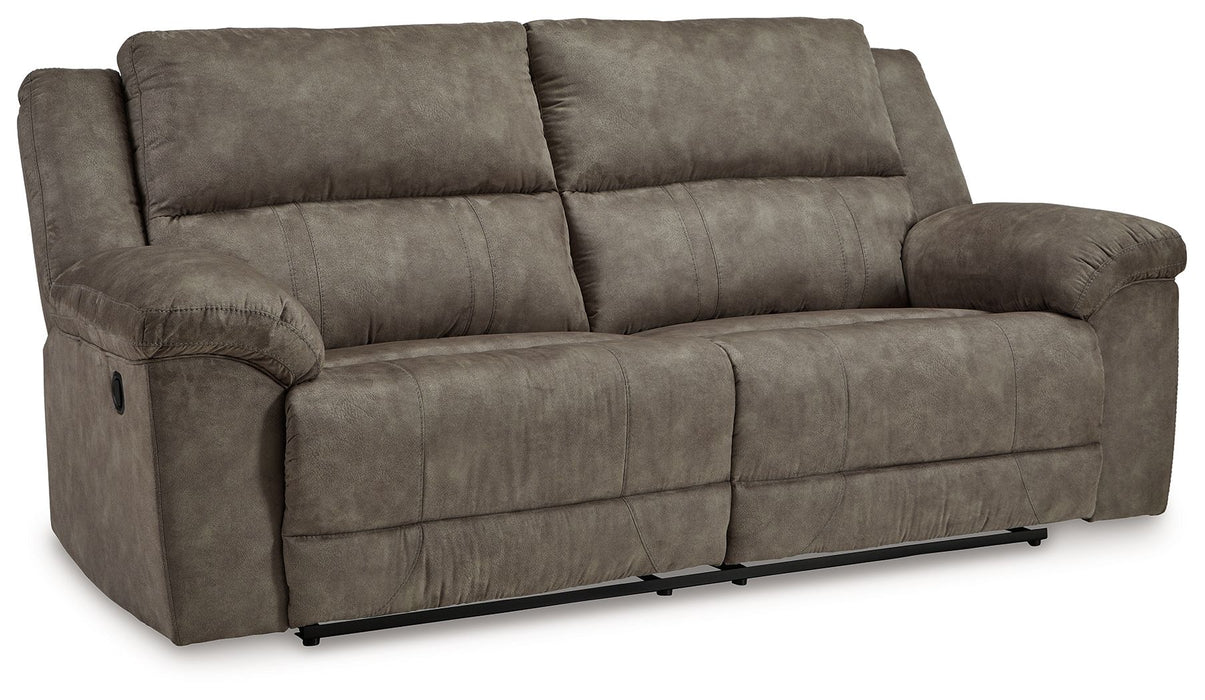 Laresview - 2 Seat Reclining Sofa - Faux Leather - Fossil
