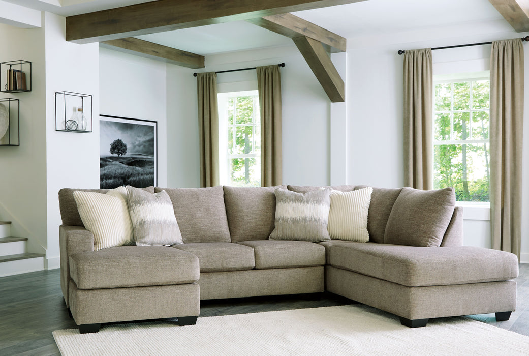 Creswell - Right Arm Facing Corner Chaise 2 Pc Sectional - Stone