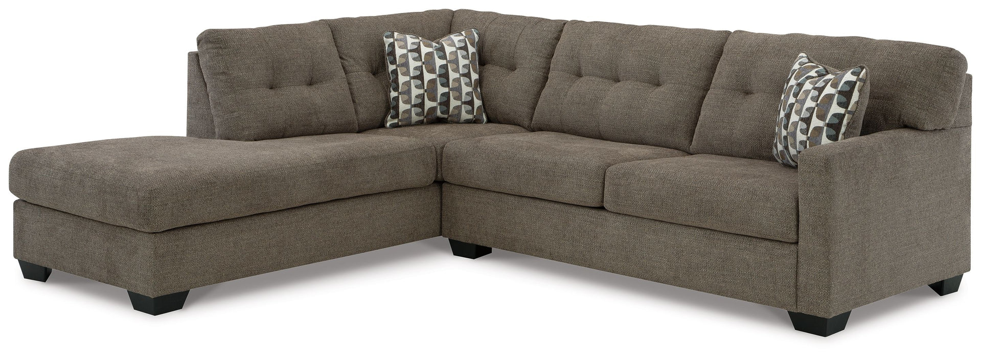 Mahoney - 2-Piece Sectional With Laf Corner Chaise - Chocolate