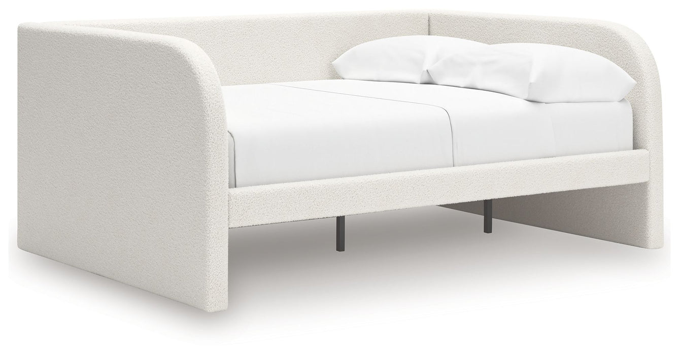 Arloster - Full Upholstered Day Bed - Tan / White