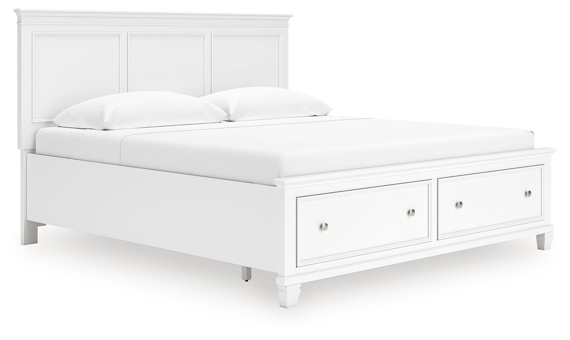 Fortman - King Panel Storage Bed - White