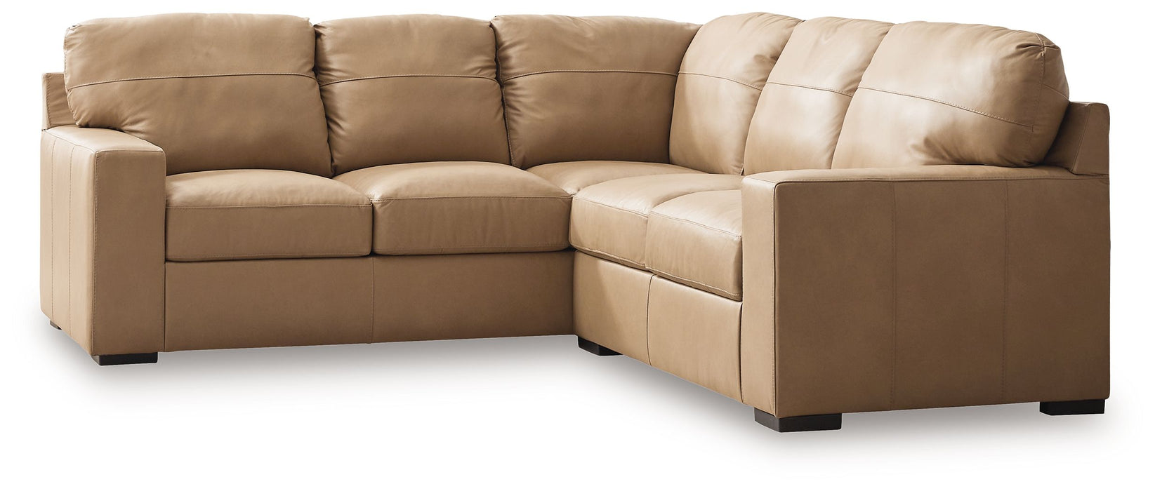 Bandon - 2-Piece Sectional With Raf Loveseat - Leather Match - Toffee