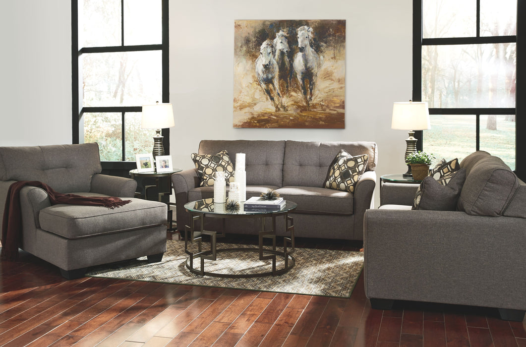 Tibbee - Slate - 3 Pc. - Sofa, Loveseat, Chaise