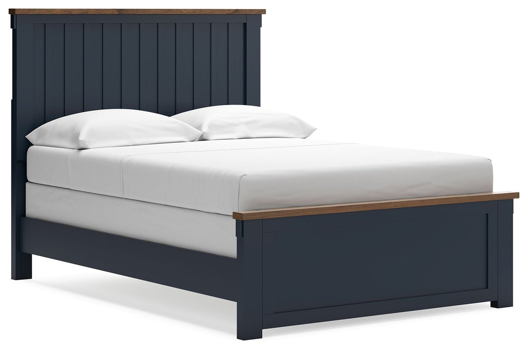 Landocken - Full Panel Bed - Brown / Blue