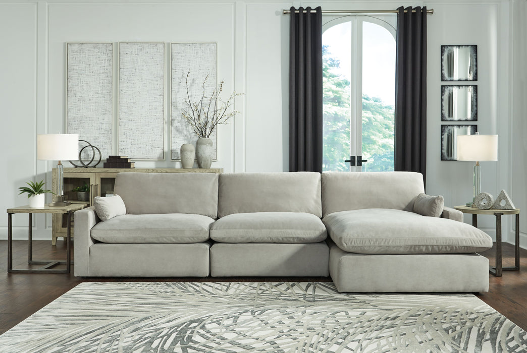 Sophie - Gray - Right Arm Facing Corner Chaise 3 Pc Sectional