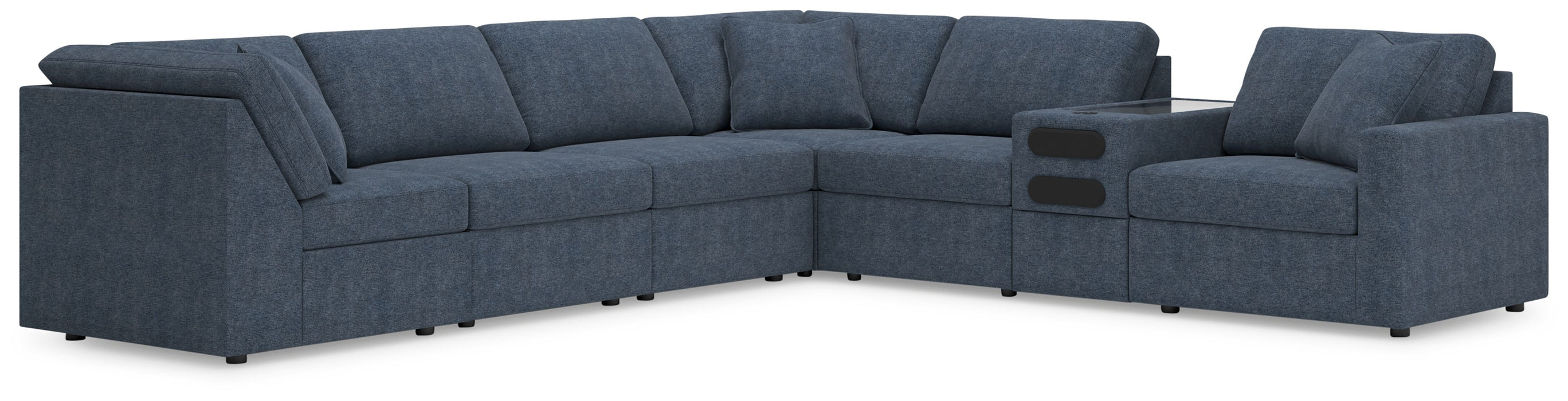 Modmax - 7-Piece Sectional With Audio System Console - Ink