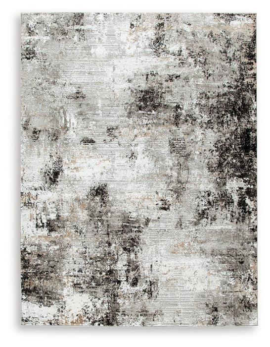 Langwell - 8' x 10' Rug - Black / Gray / White