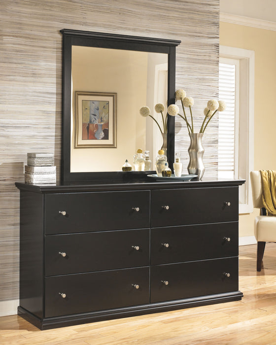 Maribel - Black - Dresser, Mirror