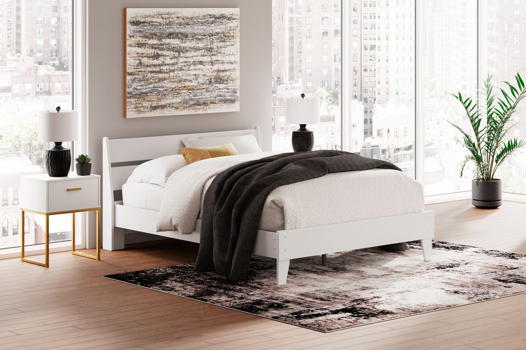 Socalle - Queen Panel Platform Bed - Two-tone