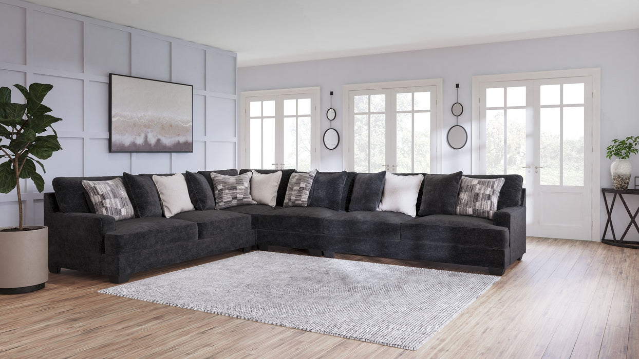 Lavernett - Charcoal - Corner Sofa 4 Pc Sectional