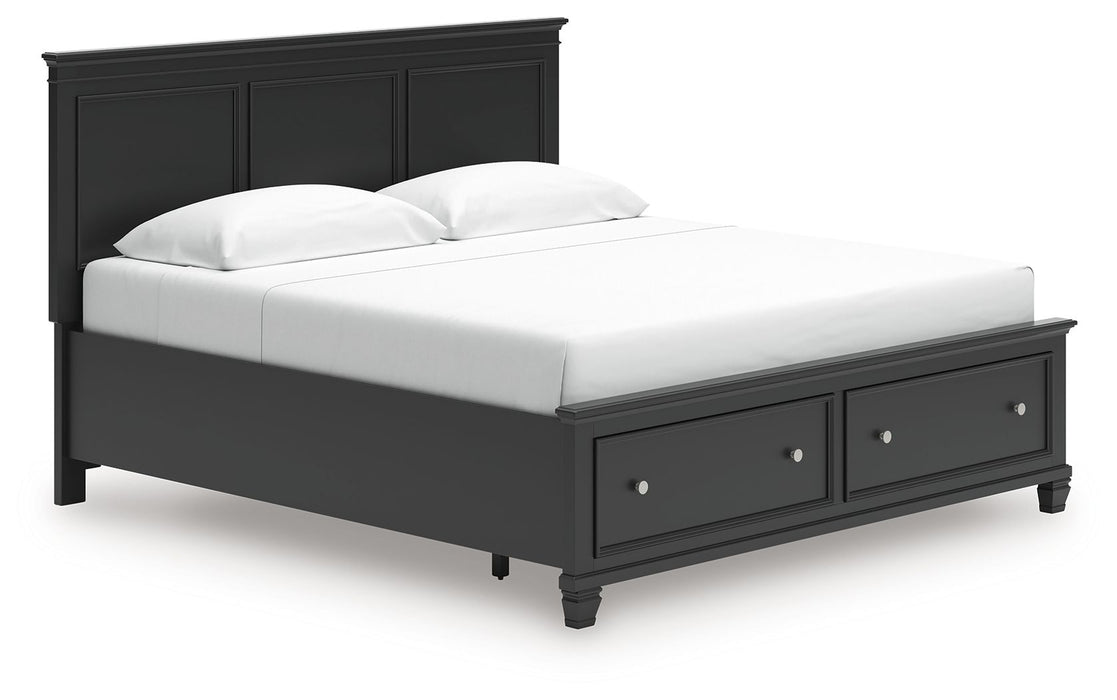 Lanolee - King Panel Storage Bed - Black