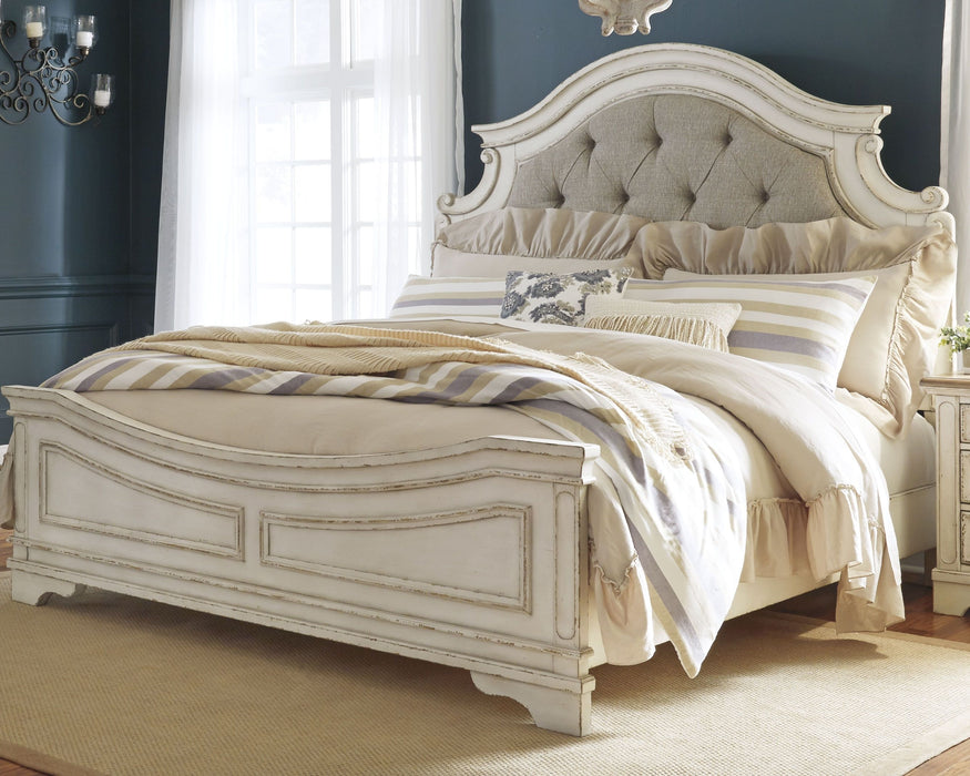 Realyn - King Upholstered Panel Bed - Two-tone