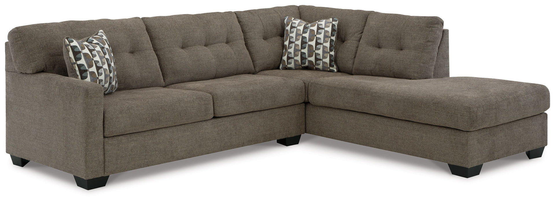 Mahoney - 2-Piece Sectional With Raf Corner Chaise - Chocolate