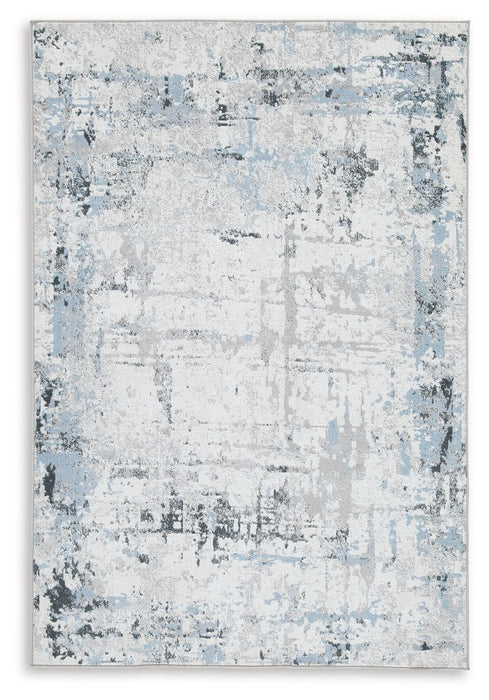 Emertonly - 8' x 10' Washable Rug - Blue / White / Gray