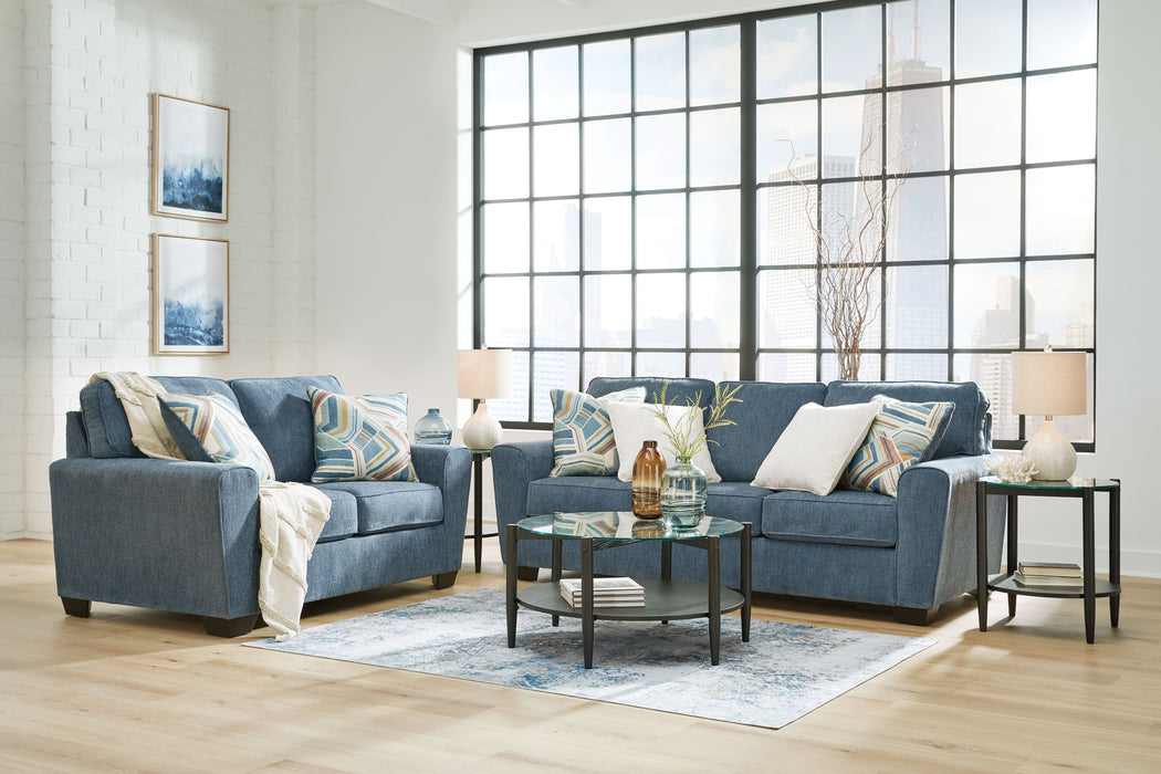 Cashton - 2 Pc. - Sofa, Loveseat - Blue