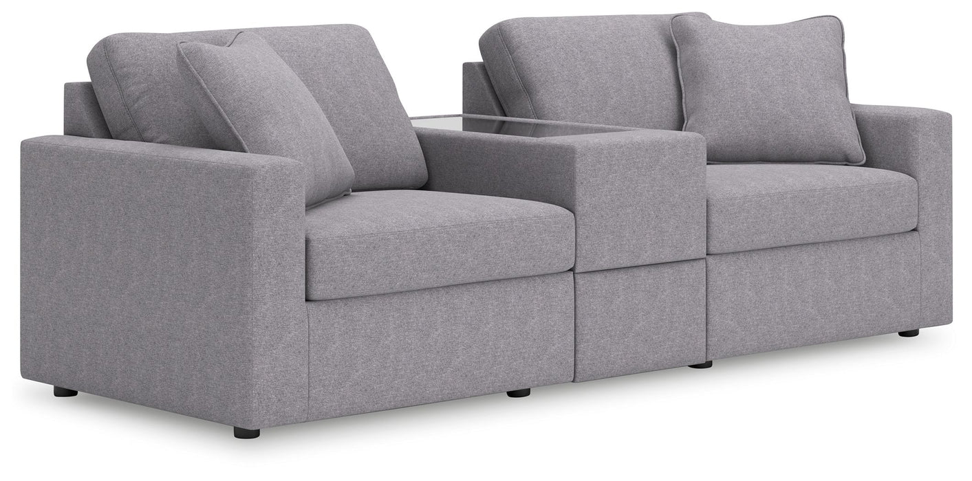 Modmax - 3-Piece Sectional With Storage Console - Granite