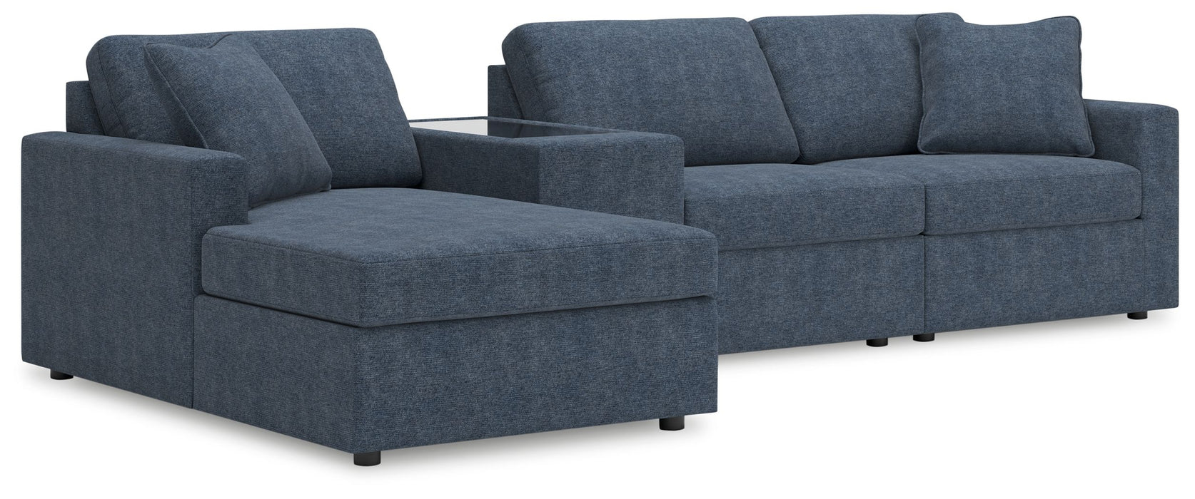 Modmax - 4-Piece Sectional With Laf Corner Chaise And Storage Console - Ink