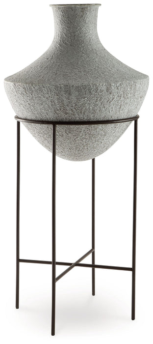 Estonbank - Vase - 35" - Distressed Cream