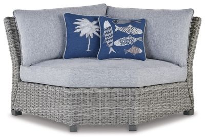 Naples Beach - Corner with Cushion  - Light Gray