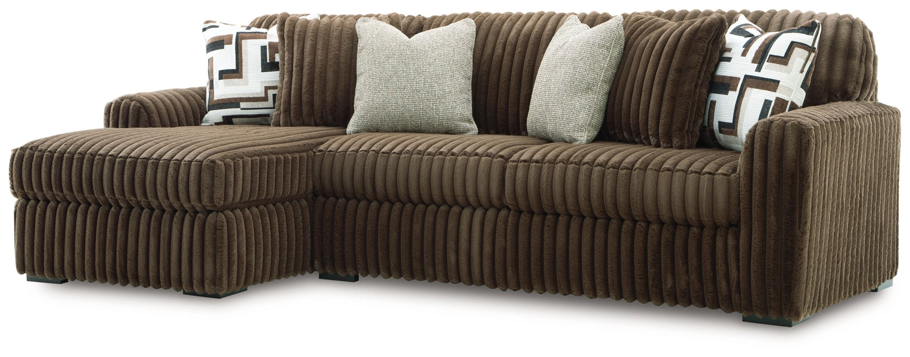 Midnight-Madness - 2-Piece Sectional Sofa With LAF Corner Chaise - Chocolate