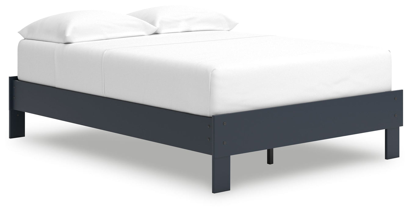 Simmenfort - Full Platform Bed - Navy Blue