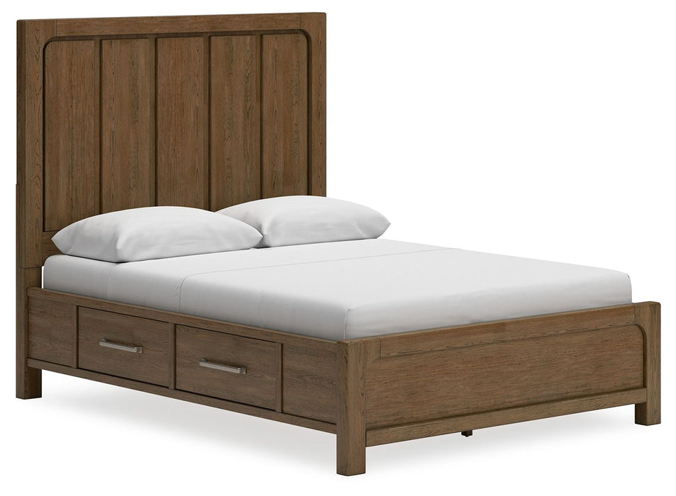 Cabalynn - Queen Panel Bed With Storage - Light Brown