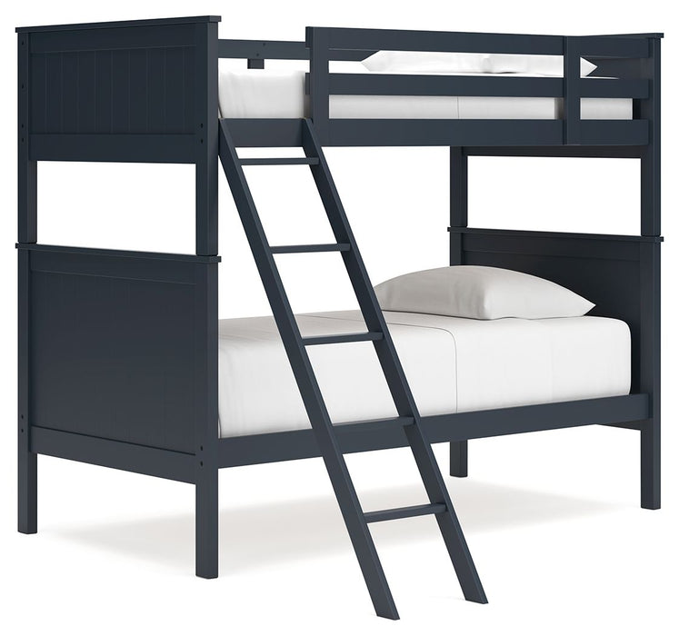 Nextonfort - Twin Over Twin Bunk Bed - Blue