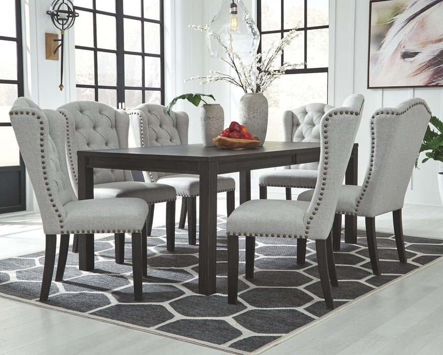 Jeanette - Dark Brown - 7 Pc. - Dining Room Table, 6 Side Chairs