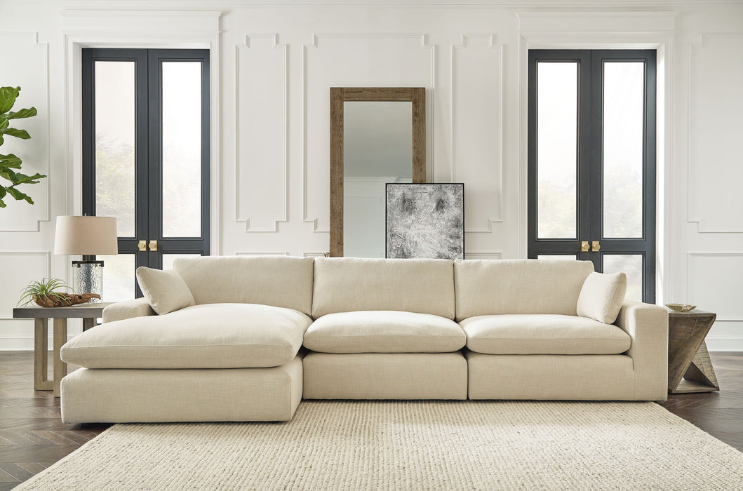 Elyza - Left Arm Facing Corner Chaise 3 Pc Sectional - Linen