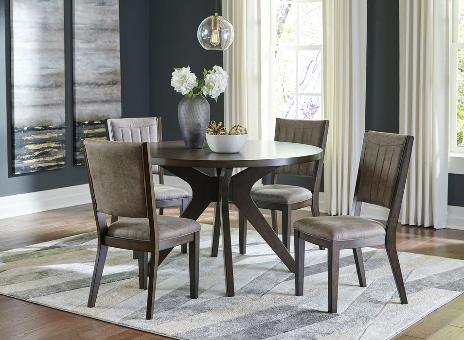 Wittland - Dark Brown - 5 Pc. - Dining Room Table, 4 Side Chairs