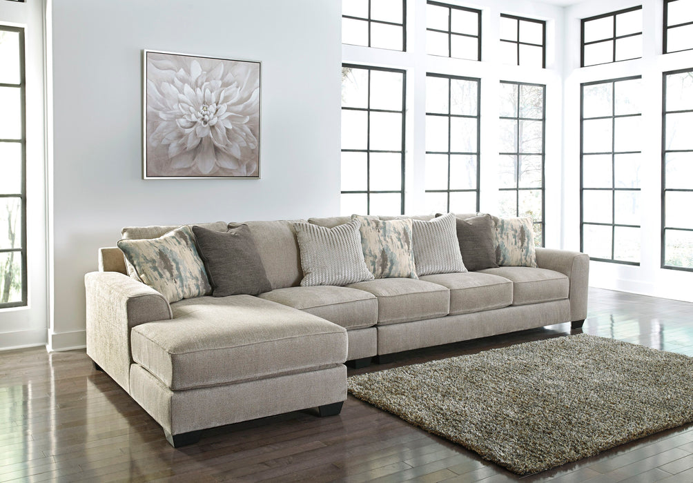 Ardsley - Pewter - Left Arm Facing Corner Chaise With Sofa 3 Pc Sectional