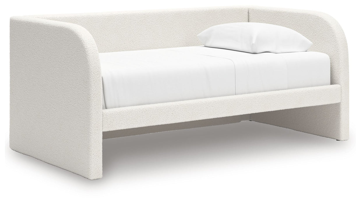 Arloster - Twin Upholstered Day Bed - Tan / White