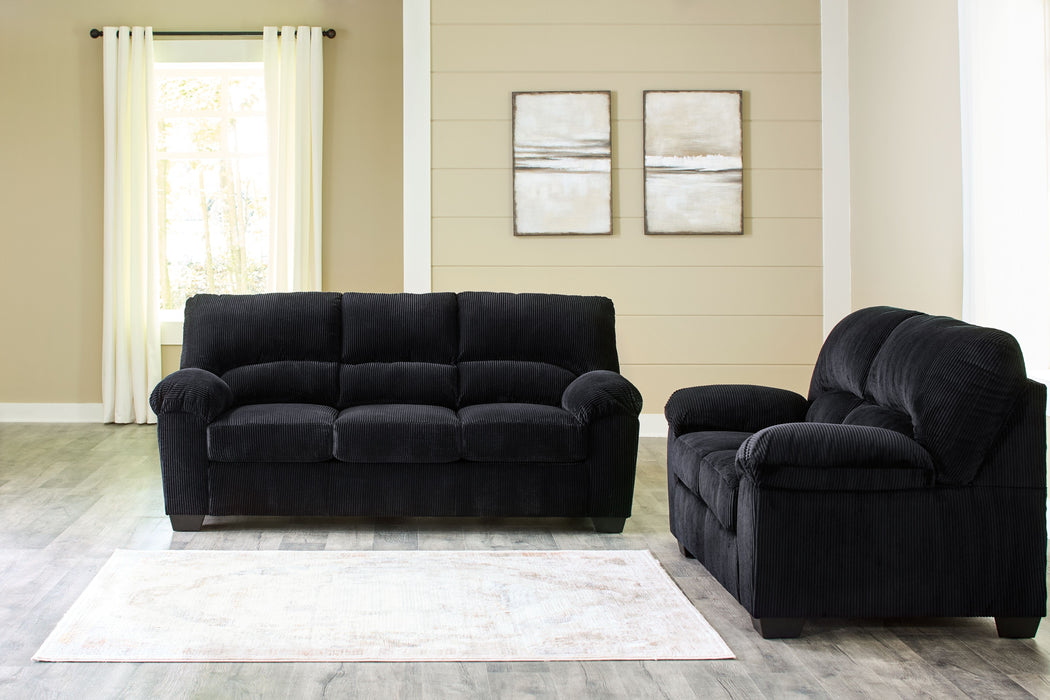 Simplejoy - 2 Pc. - Sofa, Loveseat - Onyx