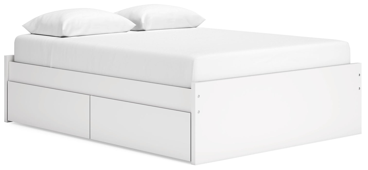 Onita - Queen Platform Bed With 2 Side Storage - White