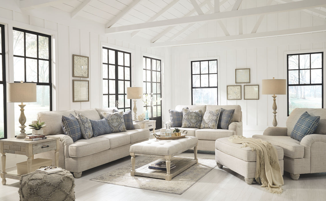 Traemore - Linen - 4 Pc. - Sofa, Loveseat, Chair And A Half, Ottoman