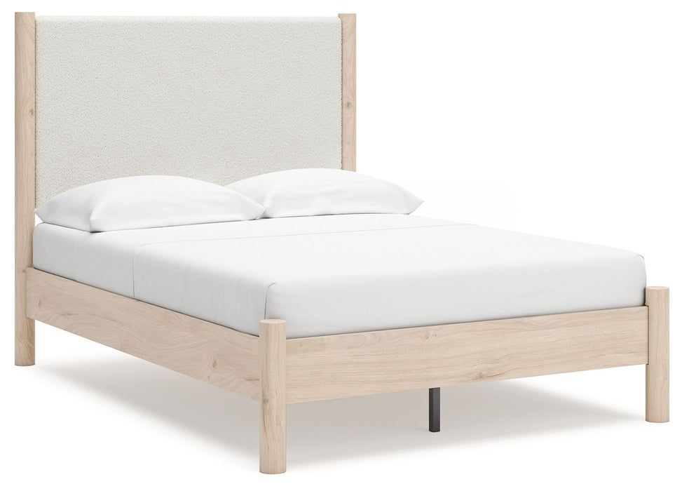 Cadmori - Full Upholstered Panel Bed - Two-tone