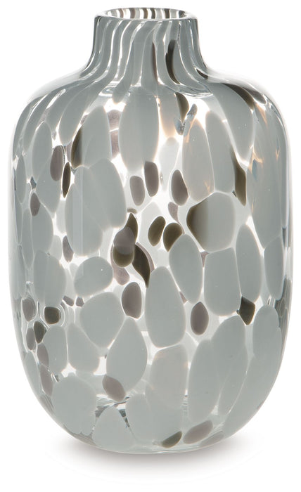 Keelton - Vase - 10" - White / Taupe / Pink