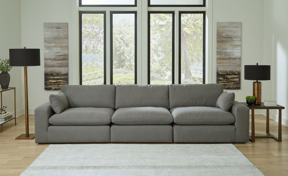 Elyza - Smoke - Sofa 3 Pc Sectional