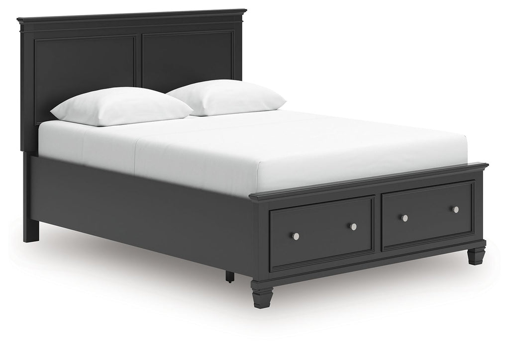 Lanolee - Queen Panel Storage Bed - Black