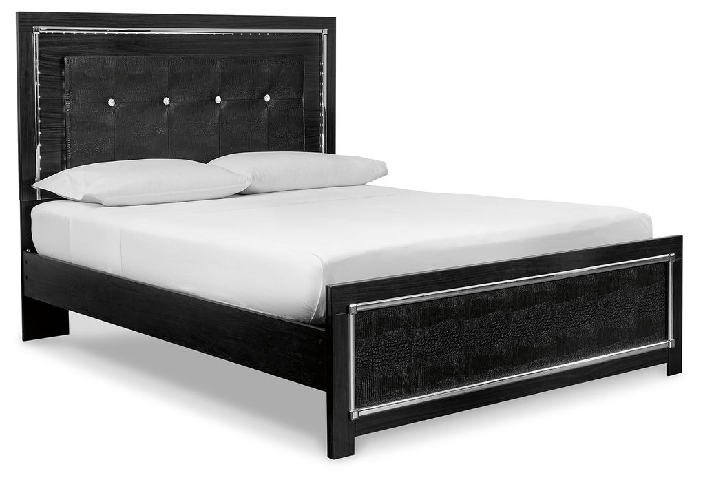 Kaydell - Black - Queen Upholstered Panel Bed