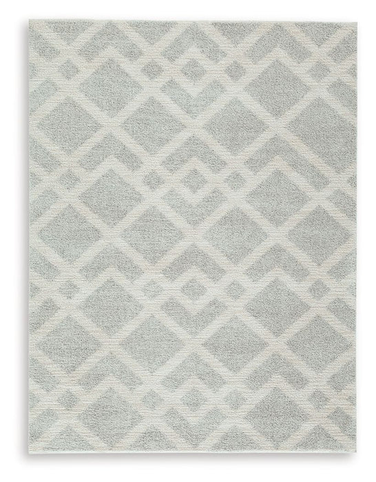 Unawick - 5' x 7' Rug - Gray / Ivory