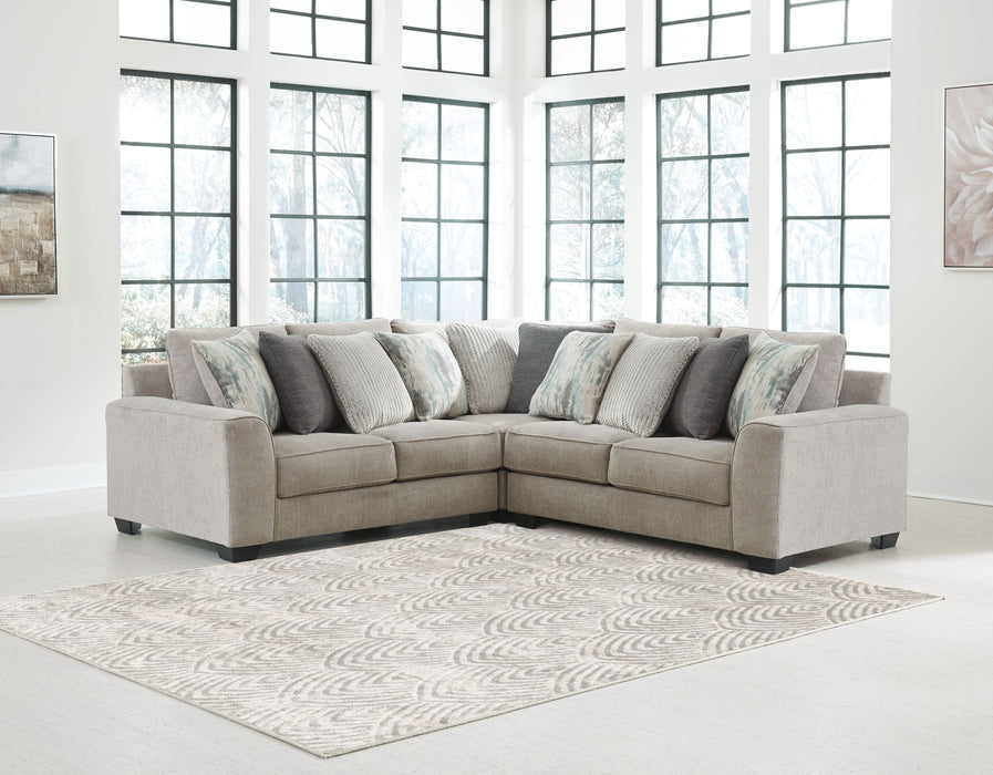 Ardsley - Pewter - Corner Loveseat 3 Pc Sectional