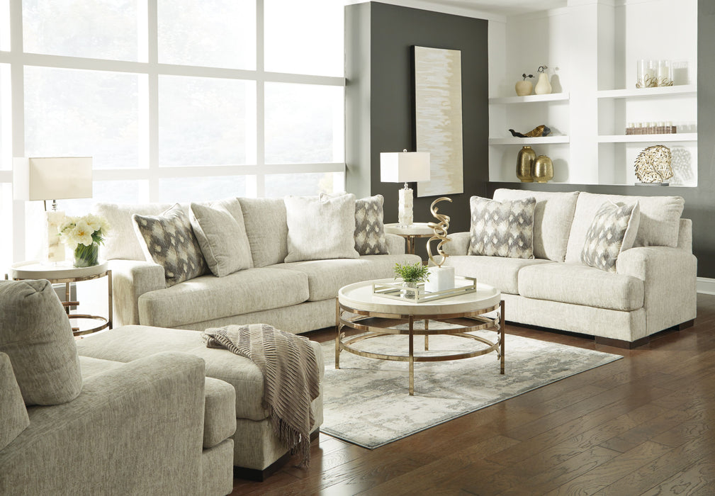 Caretti - Parchment - 4 Pc. - Sofa, Loveseat, Chair And A Half, Ottoman