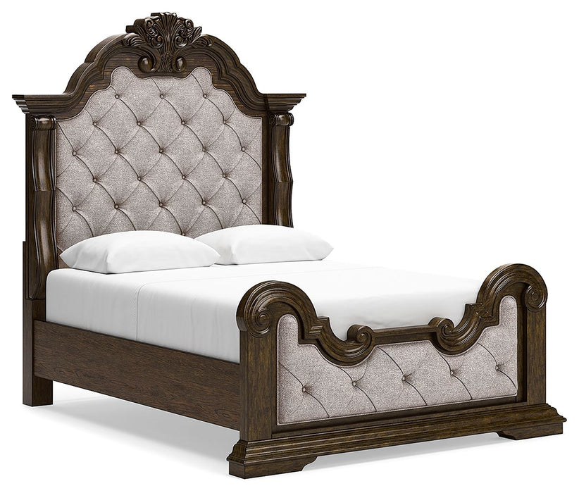 Maylee - Queen Upholstered Bed - Dark Brown