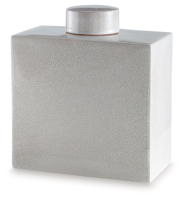 Haddworth - 14" Jar - Antique White