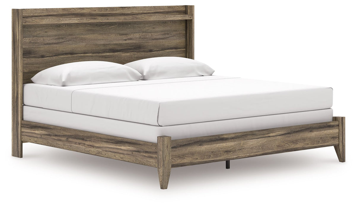 Elbrim - King Panel Bed - Brown