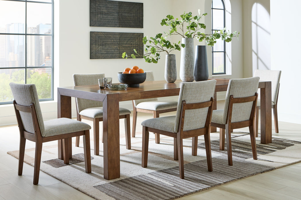 Kraeburn - 7 Pc. - Rectangular Dining Table, 6 Chair - Brown