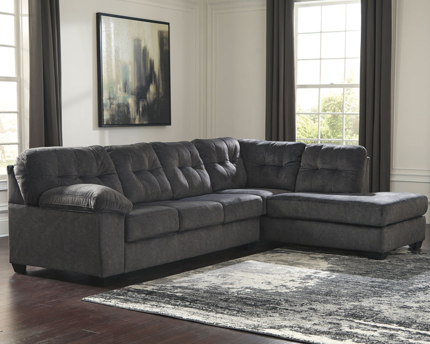 Accrington - Granite - Right Arm Facing Corner Chaise 2 Pc Sectional